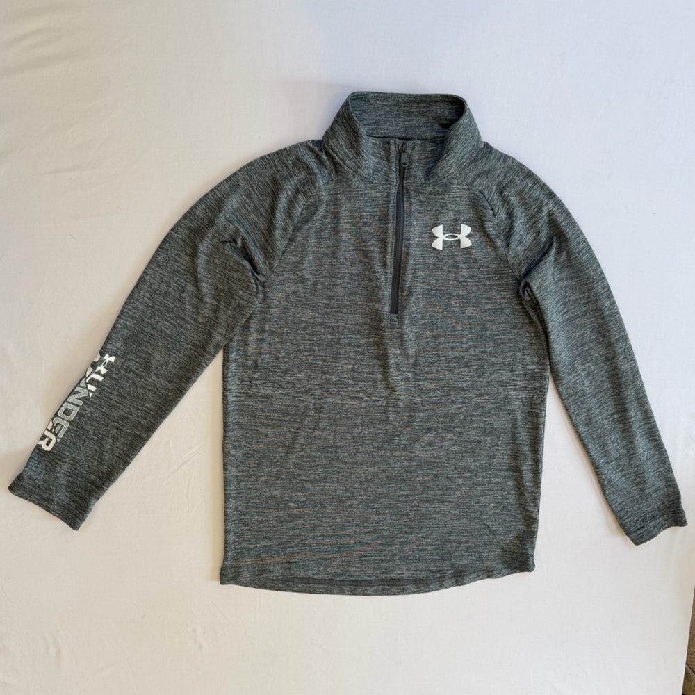 Under Armour Grey Quarter-Zip Pullover YL